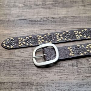 Trailhead 3/4" Western Leather Belt - Embossed Cord Lacing (19mm)